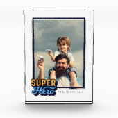 Superheld Comic Book Photo Gift for Dad Keepomwill Fotoblokken (Voorkant)