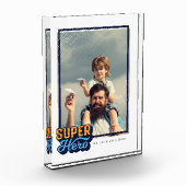 Superheld Comic Book Photo Gift for Dad Keepomwill Fotoblokken (Links)