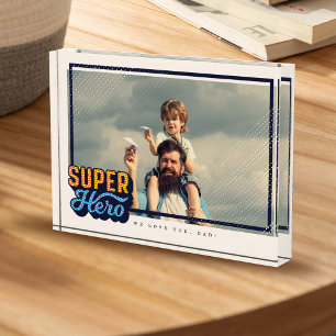 Superheld Comic Book Photo Gift for Dad Keepomwill Fotoblokken