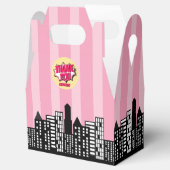 Superheld Comic Book Style Girl Birthday Pink Bedankdoosjes
