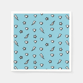 Superheld Comic Pattern Birthday Paper Napkin Servet