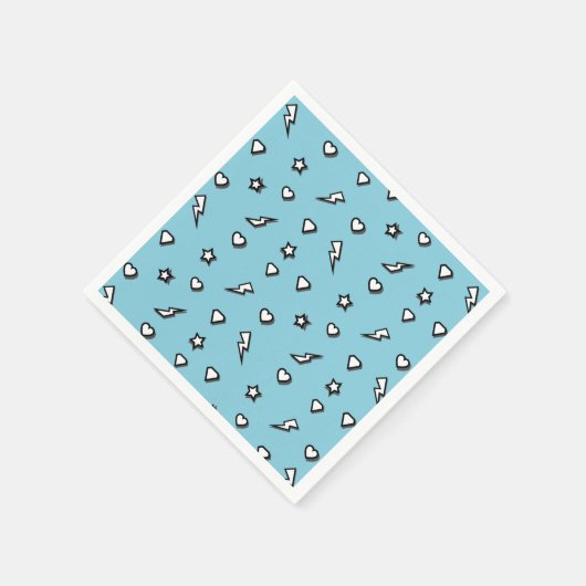 Superheld Comic Pattern Birthday Paper Napkin Servet (Hoek)