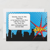 Superheld Comic Photo Boys 1e verjaardag Kaart (Achterkant)