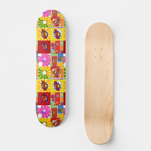 Superheld comic pop persoonlijk skateboard (Voorkant)