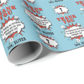 Superheld Comic Speech Bubble Birthday Hartelijk d Cadeaupapier (Rol Hoek)