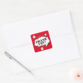 Superheld Comic Speech Bubble Birthday Hartelijk d Vierkante Sticker (Envelop)
