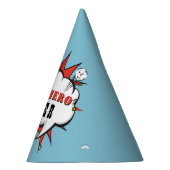 Superheld Comic Speech Bubble Boy Birthday Feesthoedjes (Rechts)