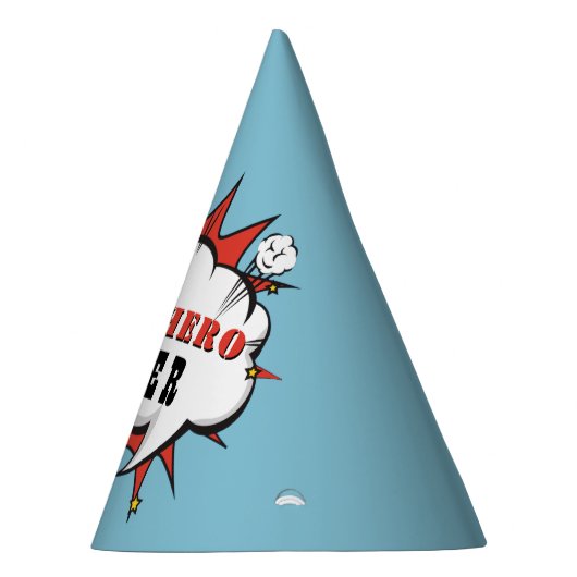 Superheld Comic Speech Bubble Boy Birthday Feesthoedjes (Rechts)