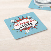 Superheld Comic Speech Bubble Boy Birthday Party Kartonnen Onderzetters (Schuin)