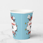 Superheld Comic Speech Bubble Boy Birthday Party Papieren Bekers (Rechts)