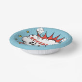 Superheld Comic Speech Bubble Boy Birthday Party Papieren Kommen (Gebogen)