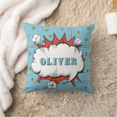 Superheld Comic Speech Bubble Boy Foto Throw Pil Kussen (Deken)