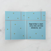 Superheld Comic Speech Bubble Boy Happy Birthday Kaart (Binnen)