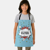 Superheld Comic Speech Bubble Boy Naam Schort (Insitu)