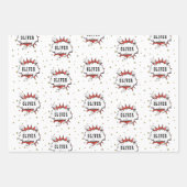 Superheld Comic Speech Bubble Red Boy Naam Inpakpapier Vel (Voorkant 3)