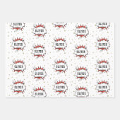 Superheld Comic Speech Bubble Red Boy Naam Inpakpapier Vel (Voorkant 2)