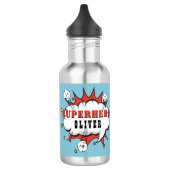 Superheld Comic Speech Cloud Boy Waterfles (Links)