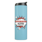 Superheld Comic Speech Cloud Jongen Thermosbeker (Gedraaid links)