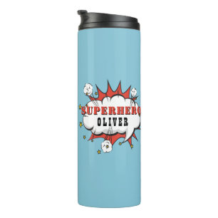 Superheld Comic Speech Cloud Jongen Thermosbeker