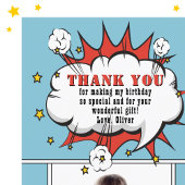 Superheld Comic Spreekwolk Dank je Foto Briefkaart