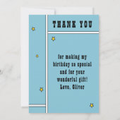 Superheld Comic Spreekwolk Verjaardag Bedankkaart (Achterkant)