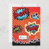 Superheld Comic Strip Bedankt voor je opmerkingen (Achterkant)