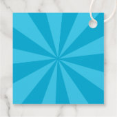 Superheld Comic Style Boy Birthday Blue Bedankjes Labels (Achterkant)