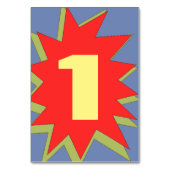 Superheld Comic Tafelnummers (Voorkant)