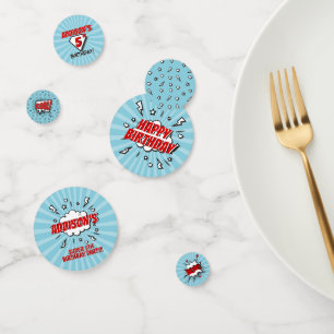 Superheld Comic Verjaardag Feesttafel Confetti