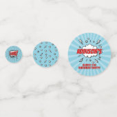 Superheld Comic Verjaardag Feesttafel Confetti (Achterkanten)