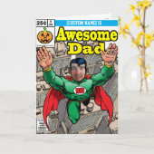  Superheld Comic Verjaardag Kaart (Gele Bloem)