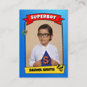 Superheld Custom Comic Trading Kaart voor Boy Gift Contactkaartje (Voorkant)