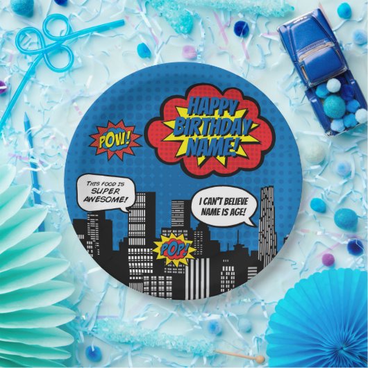 Superheld Custom Name Bord (Feest)