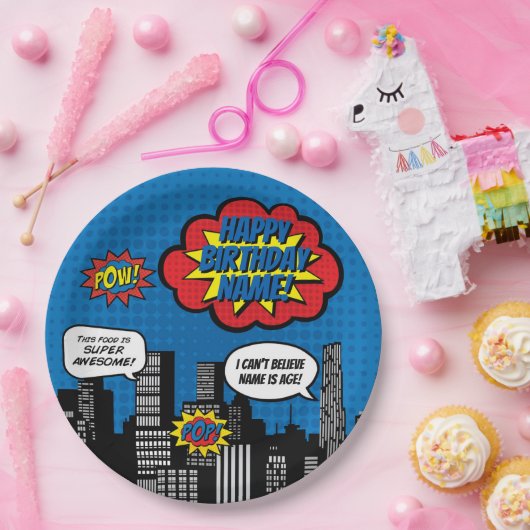 Superheld Custom Name Bord (Feest)