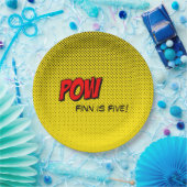 Superheld Custom Paper Bord - POW Yellow Back (Feest)