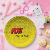 Superheld Custom Paper Bord - POW Yellow Back (Feest)