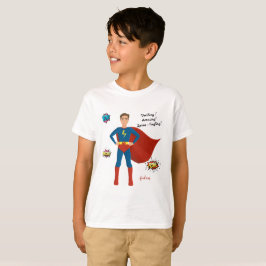 Superheld Custom Photo Birthday Boy's T-shirt