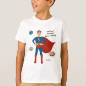 Superheld Custom Photo Birthday Boy's T-shirt (Voorkant)