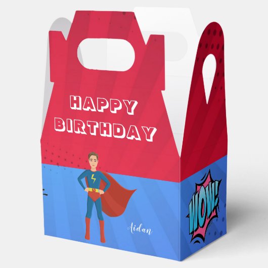 Superheld Custom Photo Birthday Cake Bedankdoosjes (Geopend)