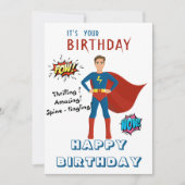 Superheld Custom Photo Birthday Kaart (Voorkant)