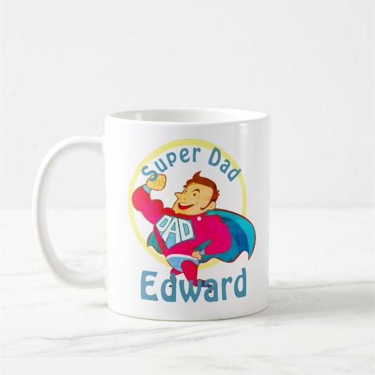 Superheld Dad Custom Koffiemok (Links)