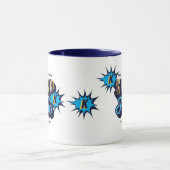 Superheld Dad Foto's Man Myth Legend Monogram Mok (Midden)