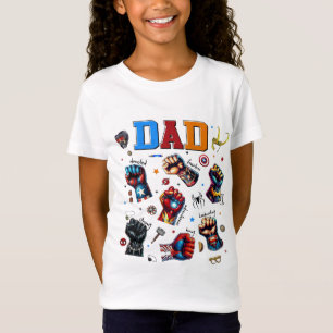 Superheld Dad Power Fists T-shirt