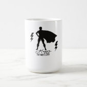 Superheld Dad Silhouette | Vaderdag Hero Koffiemok (Center)
