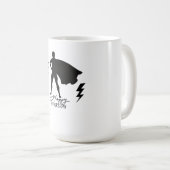 Superheld Dad Silhouette | Vaderdag Hero Koffiemok (Voorkant rechts)