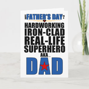Superheld Dad Typography Vaderdag Kaart