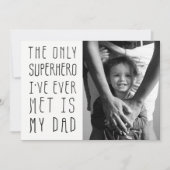 Superheld Dad Vaderdag Foto Kaart (Voorkant)