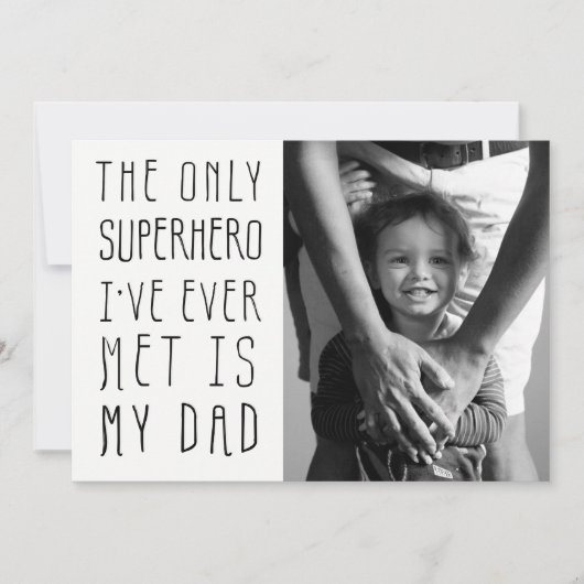 Superheld Dad Vaderdag Foto Kaart (Voorkant)