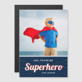 Superheld Dad Vaderdag Photo Card Magnet (Voorkant / Achterkant)