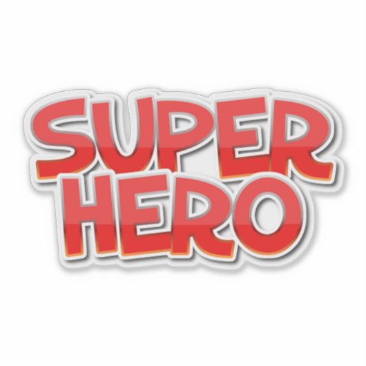 Superheld-decal Sticker (Voorkant)